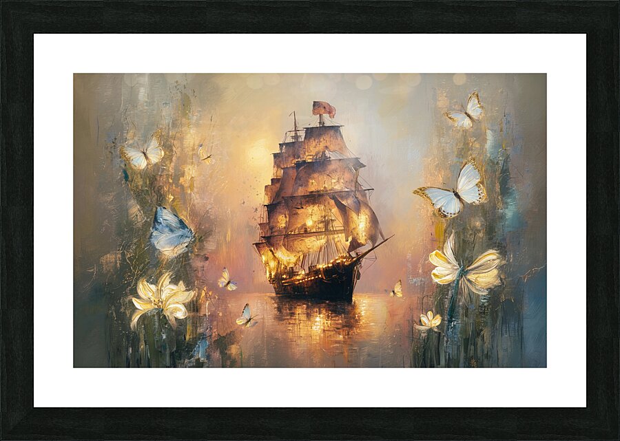 abstract oil painting that captures the essence of flowers  44 Picture Frame print