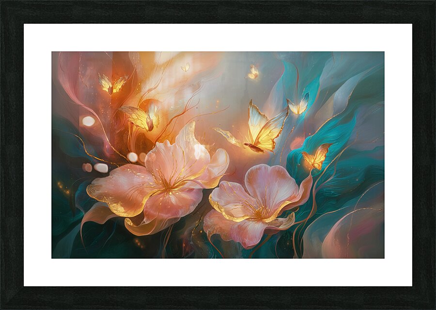 abstract oil painting that captures the essence of flowers  9 Picture Frame print