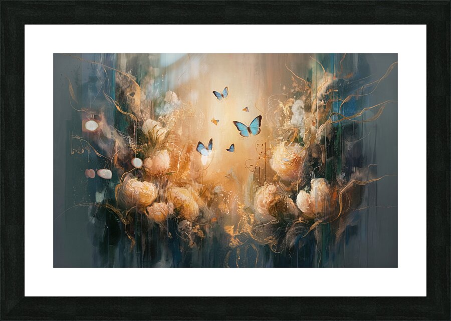 abstract oil painting that captures the essence of flowers  11 Picture Frame print