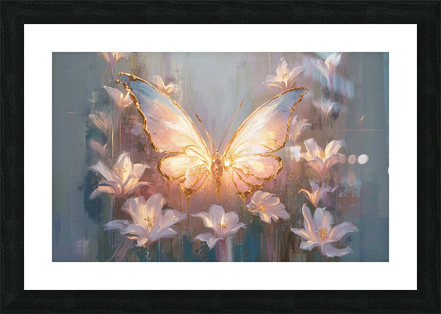 abstract oil painting that captures the essence of flowers  39 Picture Frame print