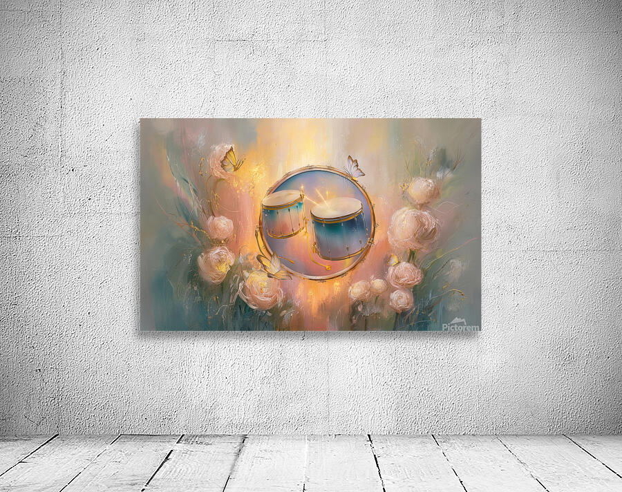 abstract oil painting that captures the essence of flowers  8 Wall Preview