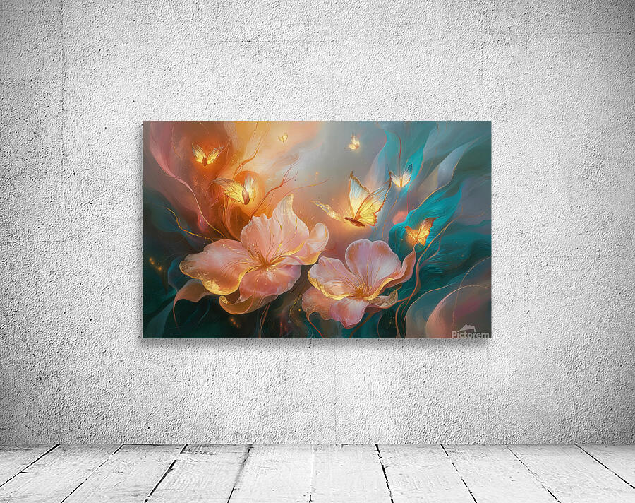 abstract oil painting that captures the essence of flowers  9 Wall Preview