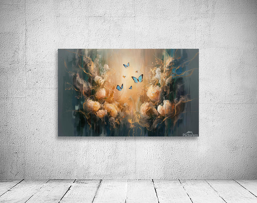 abstract oil painting that captures the essence of flowers  11 Wall Preview