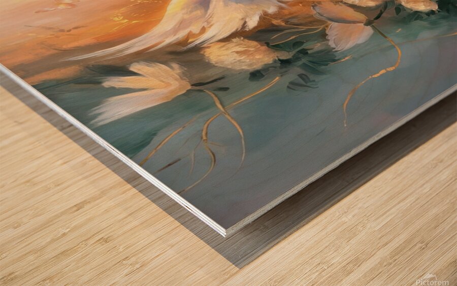 abstract oil painting that captures the essence of butterfly Wood print