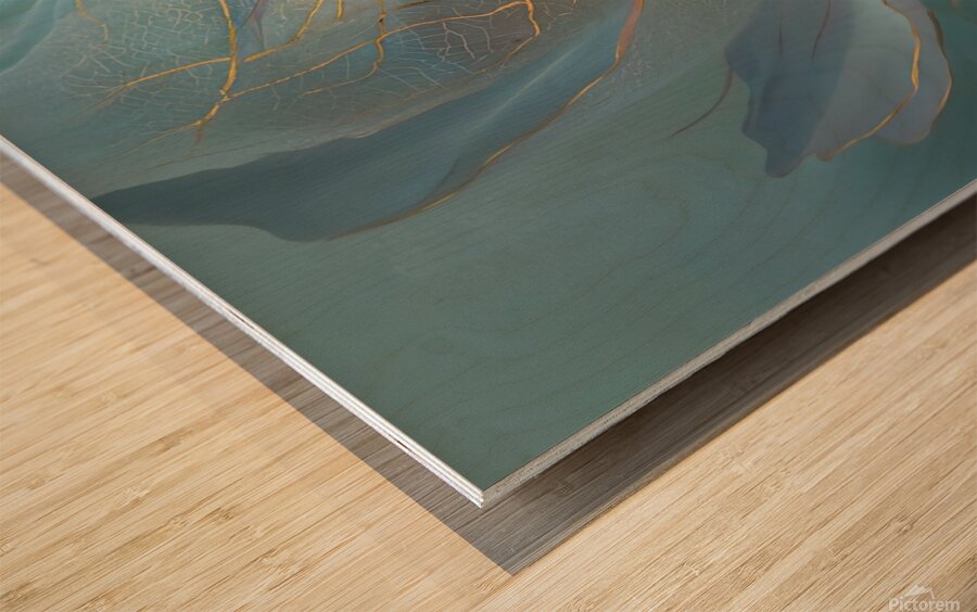 abstract oil painting that captures the essence of flowers  Wood print