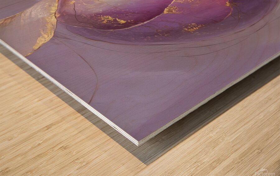 abstract oil painting that captures the essence of flowers  Wood print