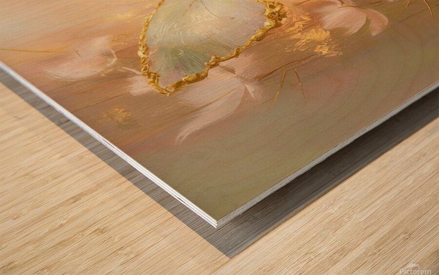 flower and butterfly 88 Wood print