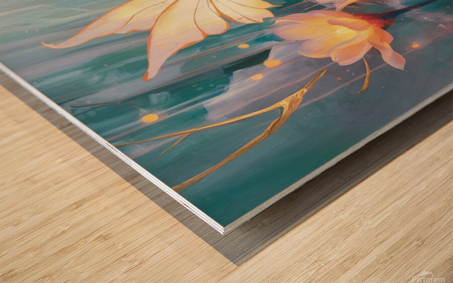 captures the essence of flowers  68 Wood print