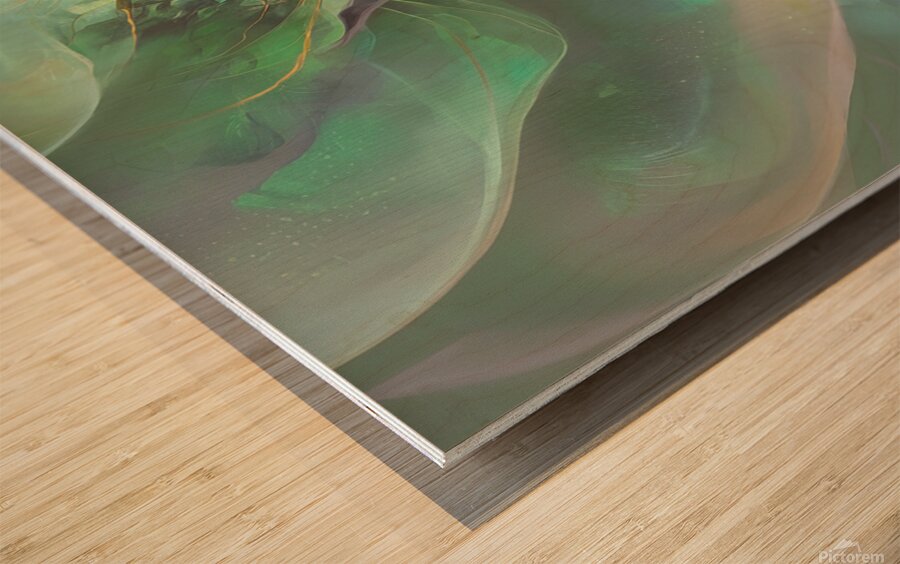 abstract oil painting that captures the essence of flowers  1 Wood print