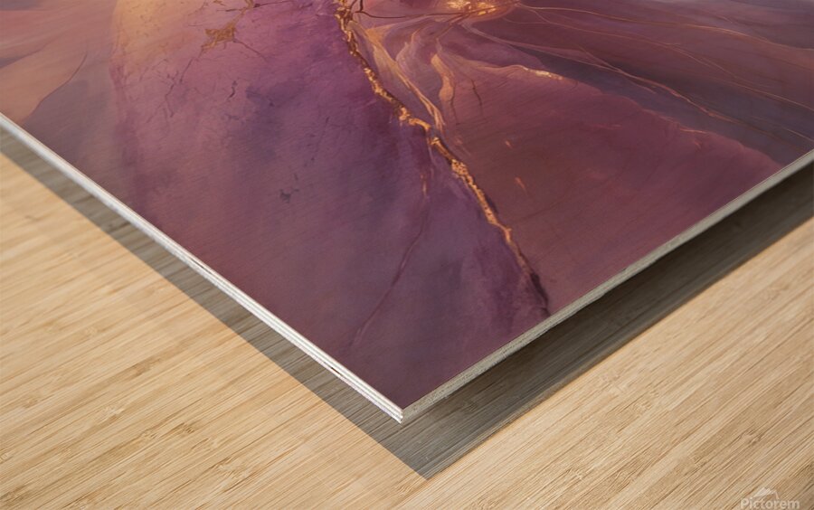 abstract oil painting that captures the essence of flowers  7 Wood print