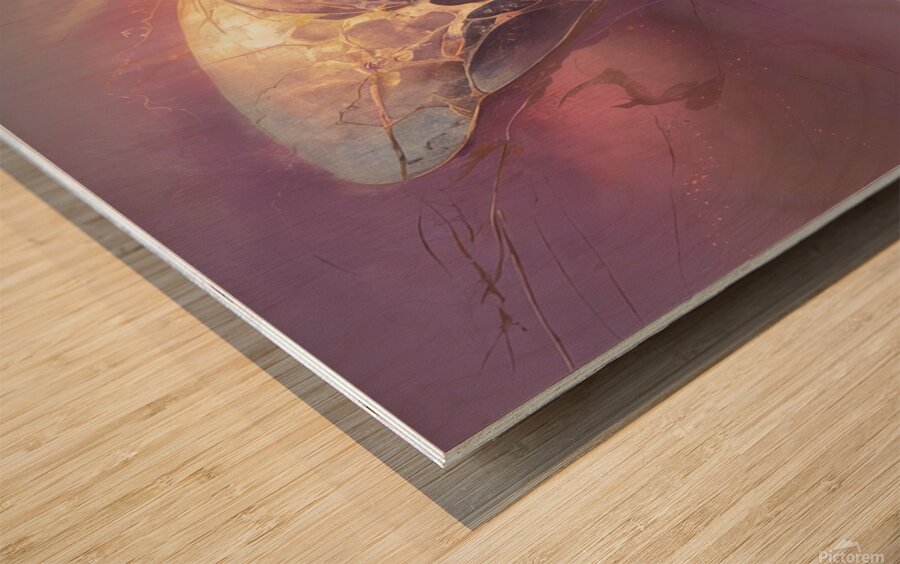 abstract oil painting that captures the essence of flowers  10 Wood print