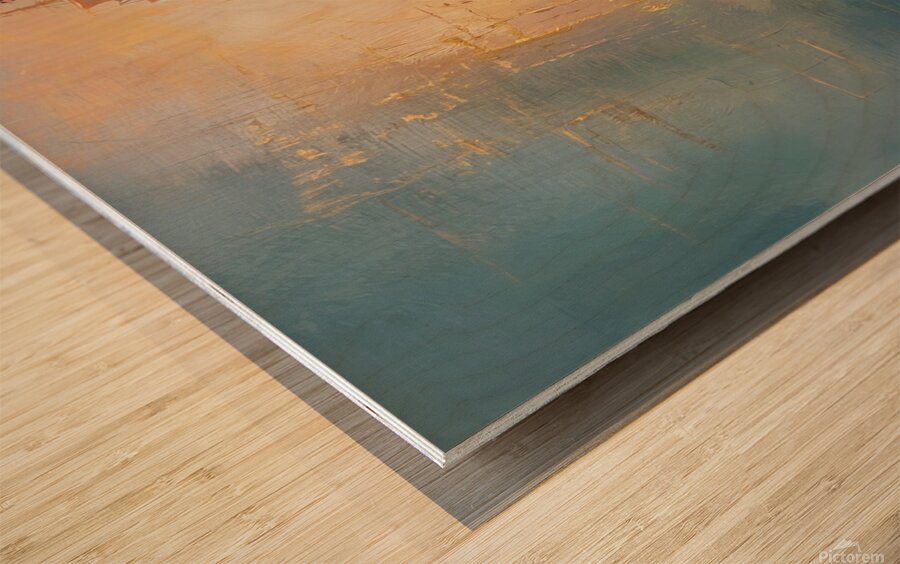 abstract oil painting that captures the essence of flowers  11 Wood print