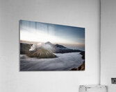 The majestic awakening of the Bromo volcano in Java Acrylic Print