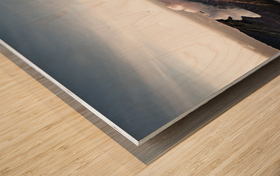 The majestic awakening of the Bromo volcano in Java Wood print