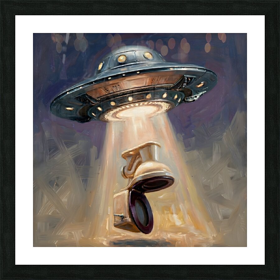 UFO Abducting Toilet by Giovanni Tilotta
