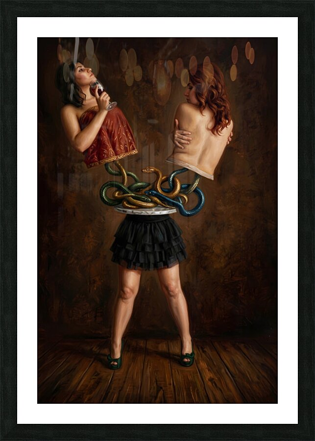 Women Snakes Painting by Giovanni Tilotta