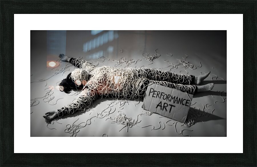 Performance Art Spaghetti  Picture Frame print