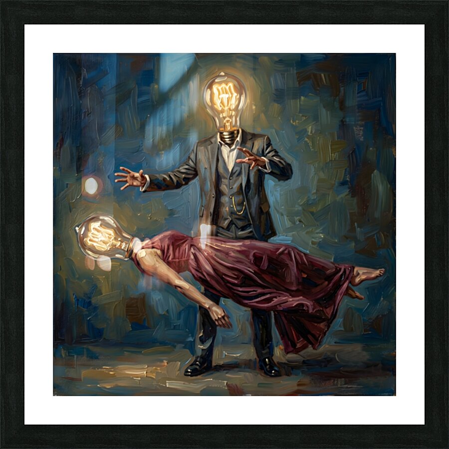 Lightbulb Mag Picture Frame print