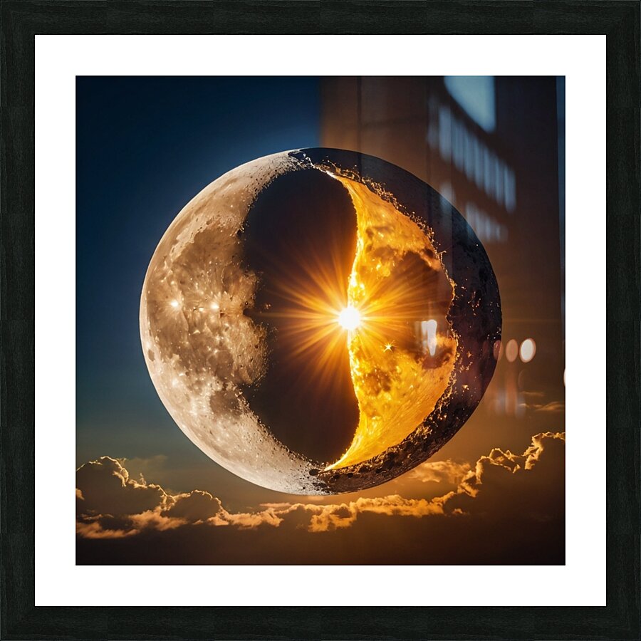 Default Picture of the sun and moon 1 1 Picture Frame print