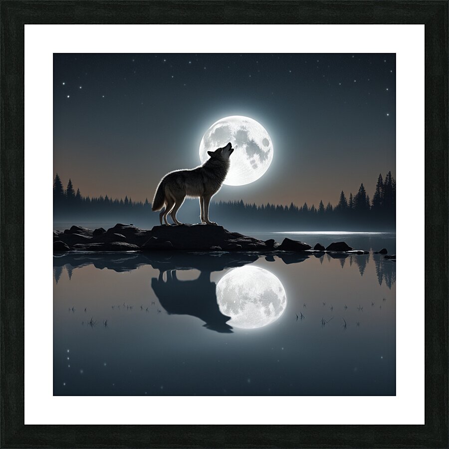 Under the moonlit sky Picture Frame print