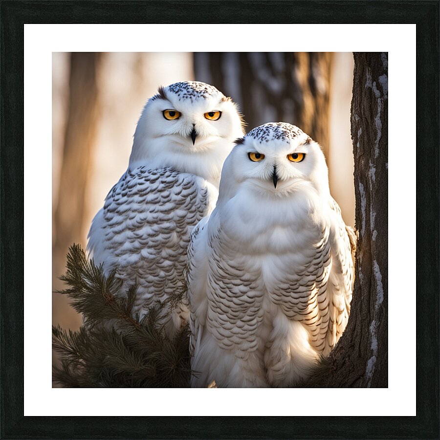 Snowy Owls Impression et Cadre photo