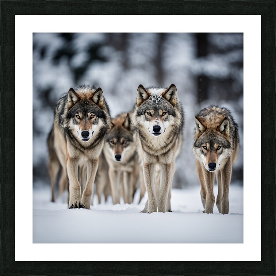 Wolf Pack Picture Frame print