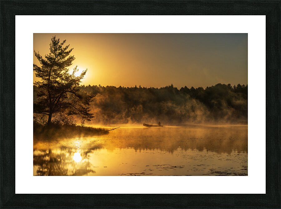 The Lone Canoeist Impression et Cadre photo