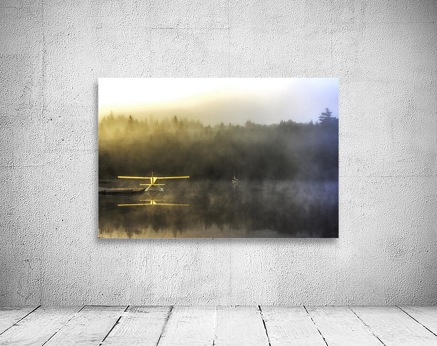 Serenity of a lake on a misty morning Wall Preview