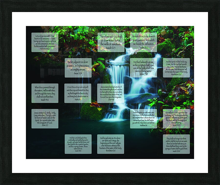 MNW16-WATERFALLS Picture Frame print