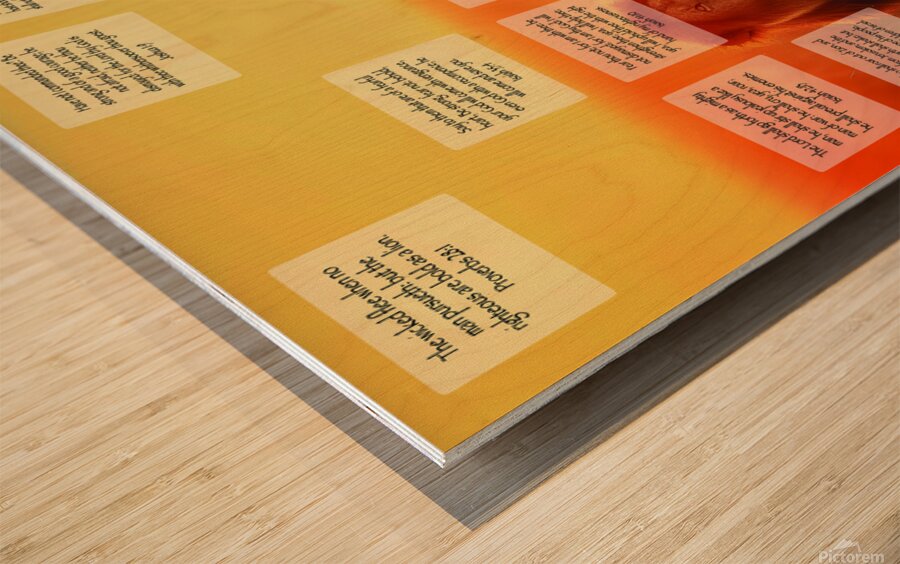 MNW17-LION Wood print