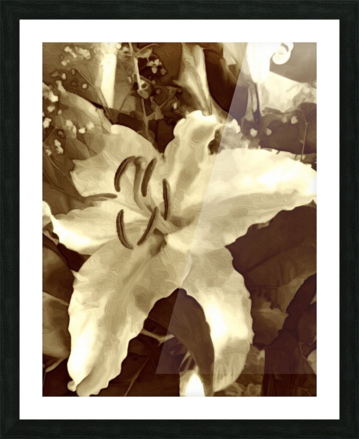Neutral tone Lily  Picture Frame print