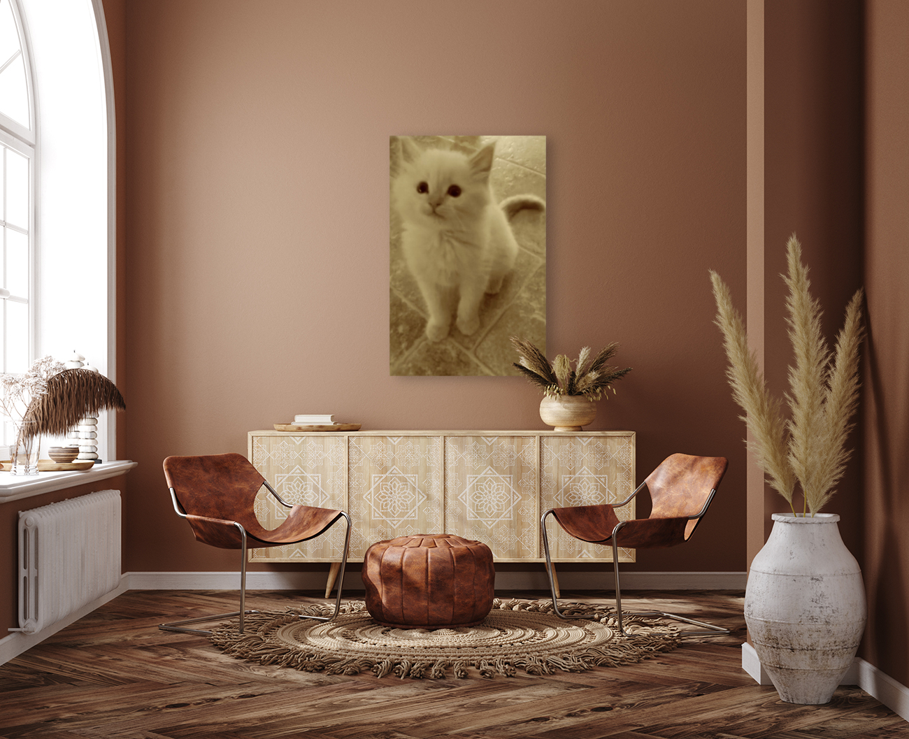 Neutral tone kitten Reproduction