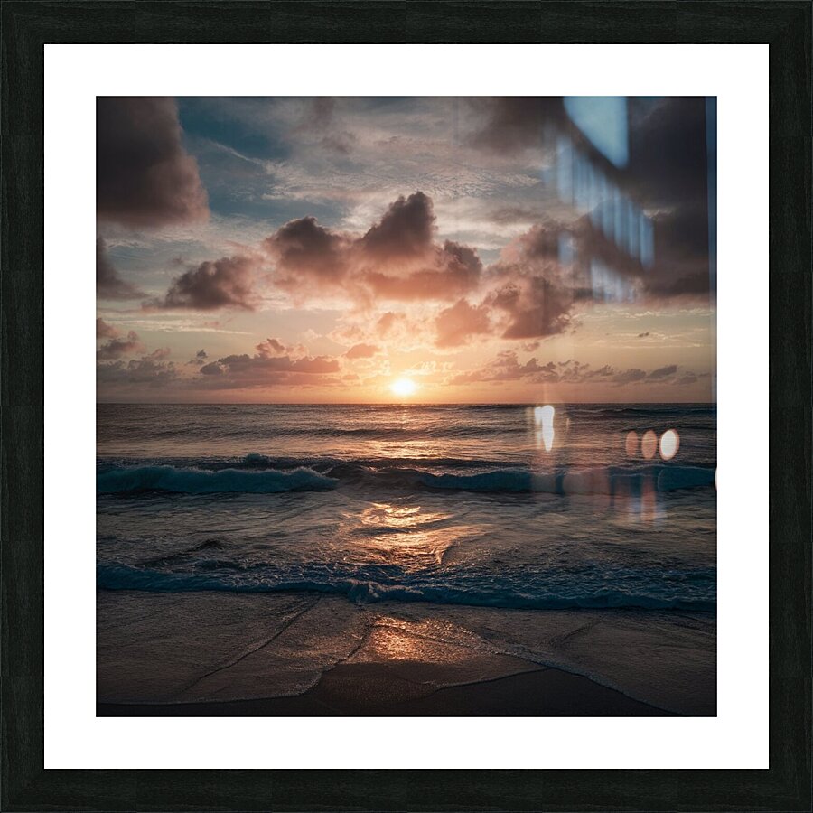 Beach During The Golden Hour Picture Frame print