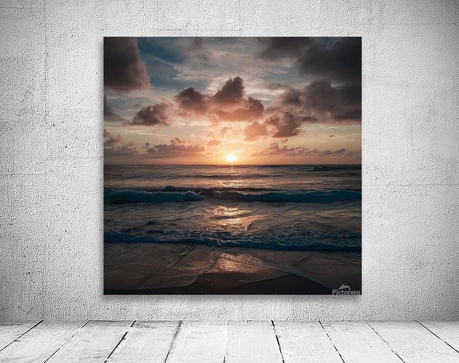 Beach During The Golden Hour Wall Preview