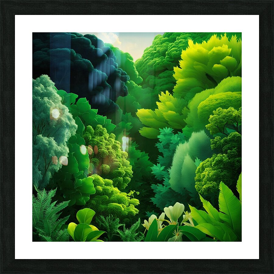 green land Picture Frame print