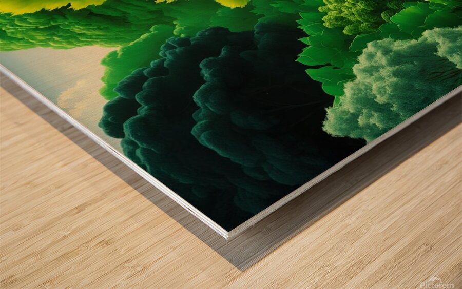 green land Wood print