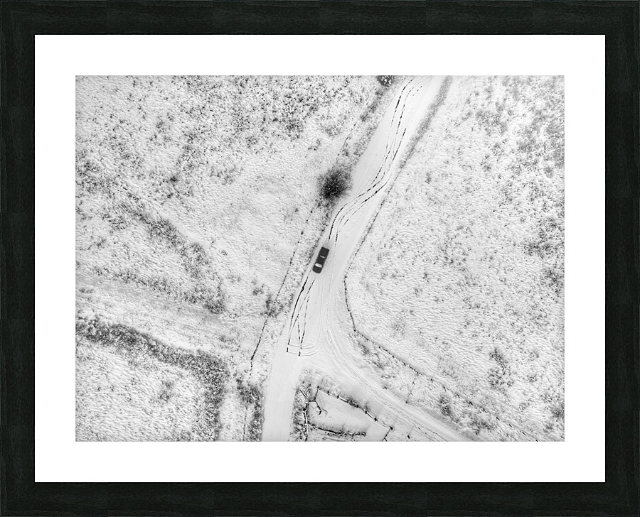 WINTERY CROSSROADS  Picture Frame print
