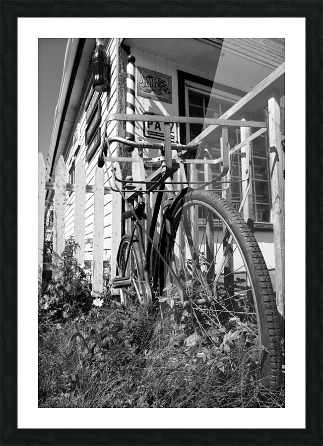Old bike Picture Frame print