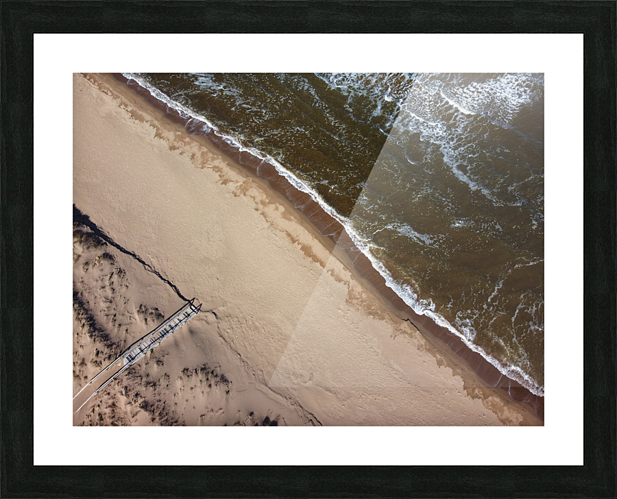 Beach from above Picture Frame print