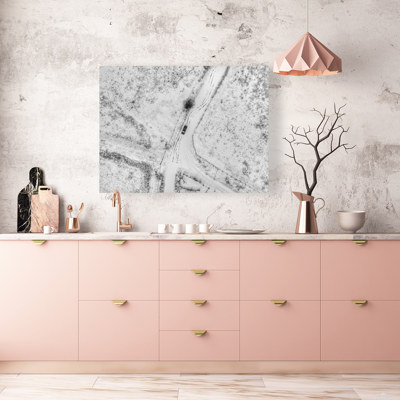 WINTERY CROSSROADS  Reproduction