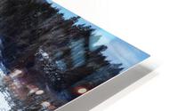 Snowy Winter Road HD Metal print