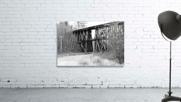 Wooden Train Bridge Wall Preview