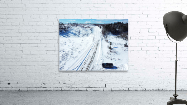 Snowy Winter Road Wall Preview