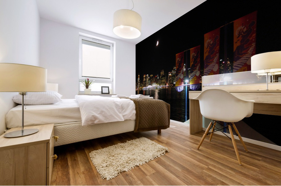 123    Moon Over Vancouver Mural print