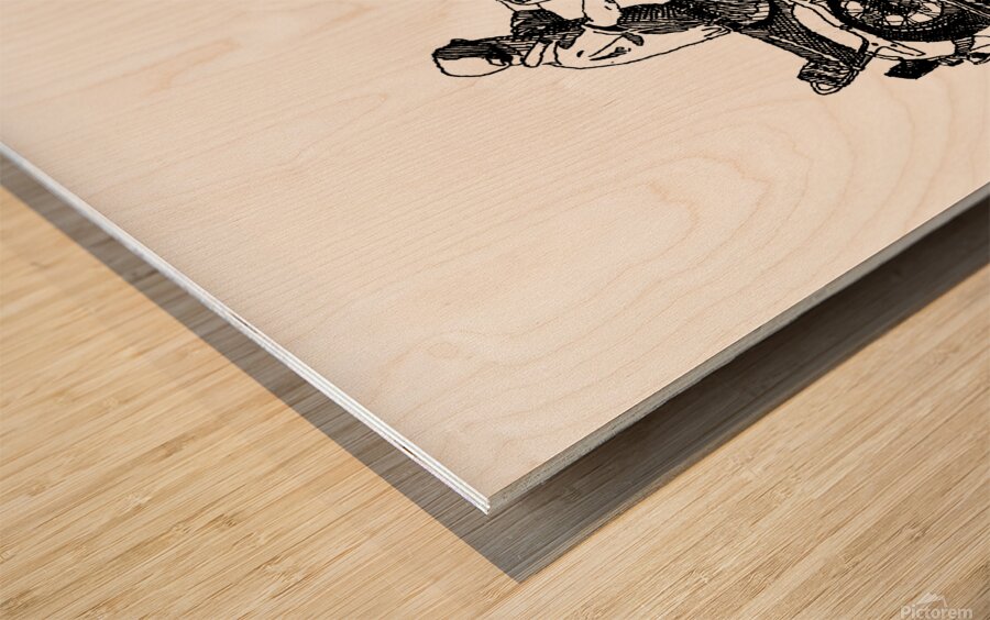 Harley Davidson Wood print