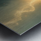 Final Descent: The Fall of an Extraterrestrial Titan Metal print