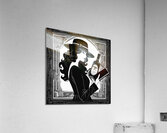 Vintage styled illustration of a woman with bottle wall art Acrylic Print