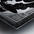 Vintage styled illustration of a woman with bottle wall art Metal print