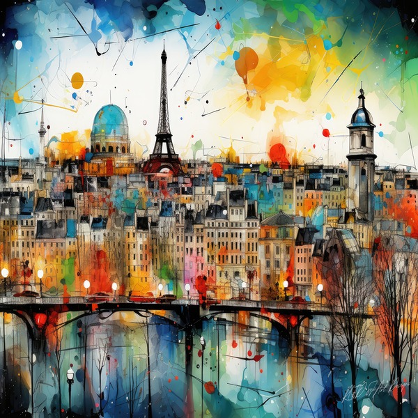 Cityscape Of Paris Digital Download