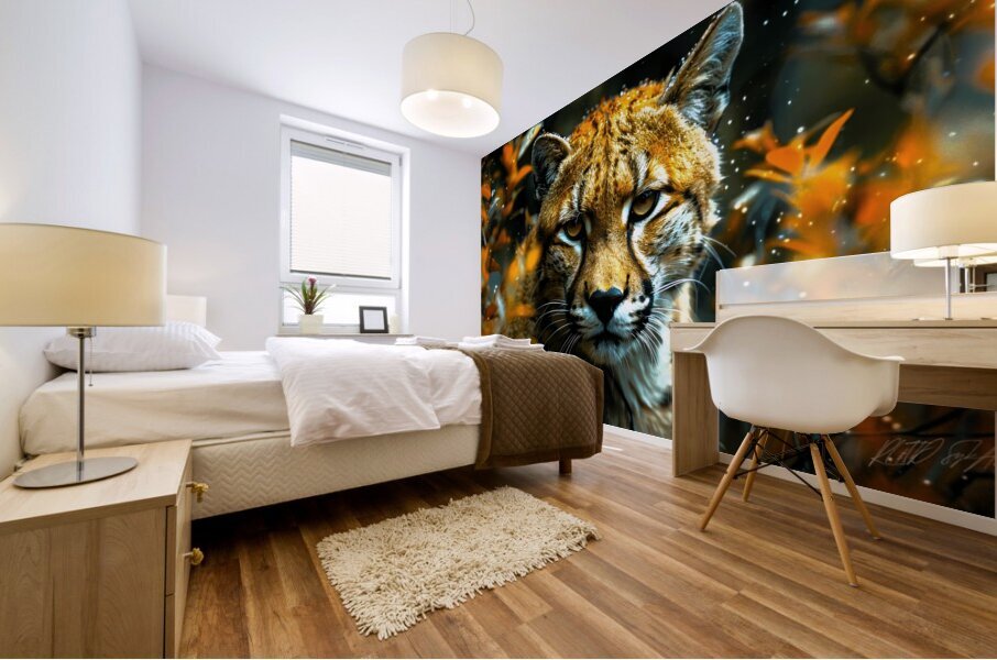 Wild Cat Jungle Mural print